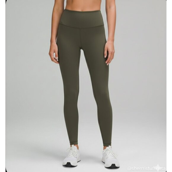 EXCELLENT Lululemon Align Pant Full Length 28" Olive High-Rise Yoga Leggings 6 - Picture 2 of 9